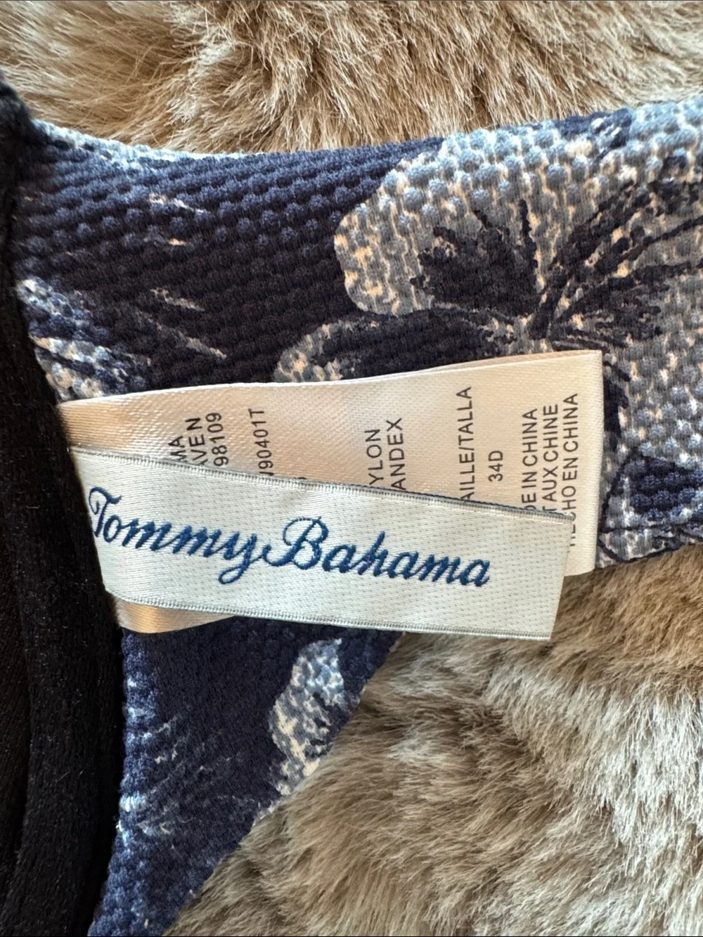 Tommy Bahama Navy Blue Floral Underwire Bikini